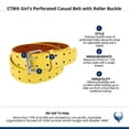 thumbnail image 5 of CTM Girl's Perforated Casual Belt with Roller Buckle, 5 of 5