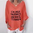 thumbnail image 1 of T-Shirt Femme Col en V Manches Courtes Imprimé, 1 of 3