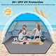 thumbnail image 3 of Venustas Tienda de campaña de playa refugio solar para 3/4-5/6-7/8-10 personas, toldo de playa portátil con protección UV UPF 50+, cabaña ligera y de fácil instalación, 3 of 5
