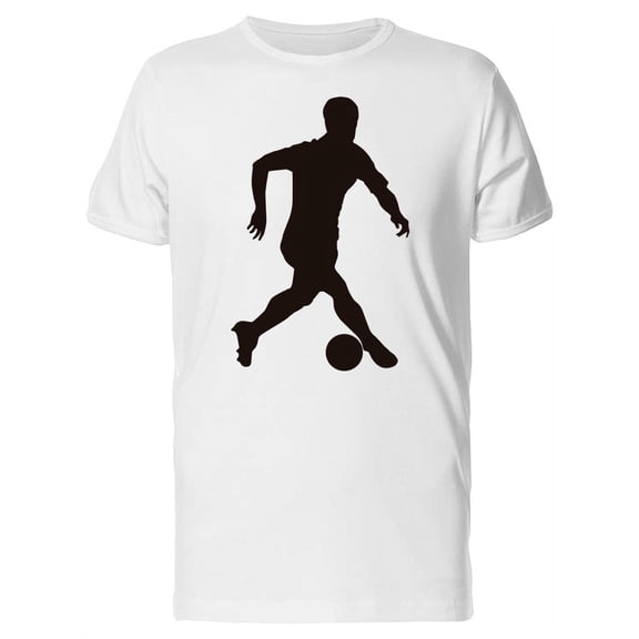 Soccer Player Doing Trick Shadow T-Shirt Men -Image by Shutterstock, Male Small