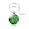 thumbnail image 4 of Osdhezcn Clovers Keychain Four Leaf Clovers Glass Crystal Cabochon Pendant Key Ring Lucky, 4 of 9