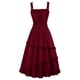 thumbnail image 1 of Womens Halloween Costumes 2024 Cosplay Gothic Dresses Women's Fashion Casual Solid Colour Lace Gothic Court Vintage Swing Dresses, 1 of 3