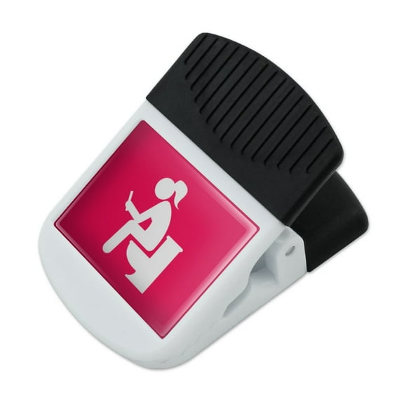 Girl Poop Pooping Sitting on Toilet Funny Refrigerator Fridge Magnet Magnetic Hanging Hook Note Snack Clip