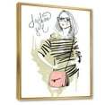 thumbnail image 3 of Designart 'Trendy Fashion Woman' Shabby Chic Framed Canvas Wall Art Print, 3 of 5