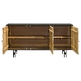 thumbnail image 5 of Aminah 3-door Wood Accent Cabinet Natural and Black, 5 of 14