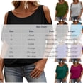 thumbnail image 3 of jjayotai Women Cold Shoulder Tops Summer Short Sleeve Shirt Scoop Neck Tee Casual Loose Fitted Solid Color Tunic Top, 3 of 6