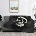 thumbnail image 2 of Yiaed Magician Hat Skull Print Blanket Throw Blanket Soft Cozy Flannel Blanket for Home Bed Sofa Couch Chair-80"x60", 2 of 6