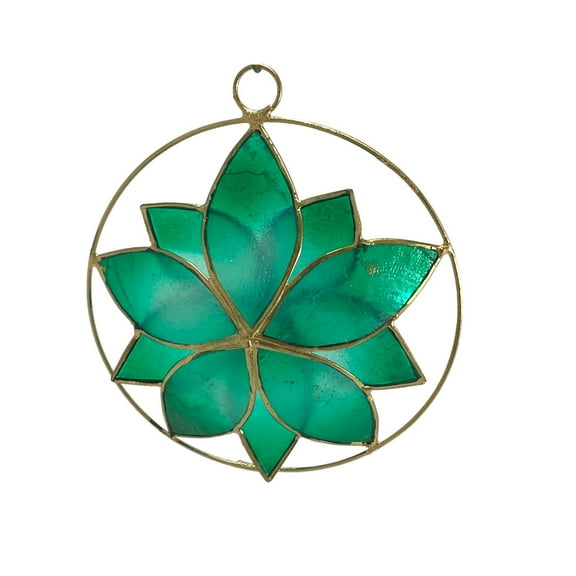 Pinnacle Peak Trading Green Capiz Flower Christmas Ornament 4 Inch