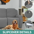 thumbnail image 4 of XYMHUN Recliner Chair Covers Stretch Recliner Slipcover with Side Pockets,Light Gray, 4 of 6