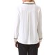 thumbnail image 3 of INSPIRAR CHIC Blusa de Oficina de Manga Larga con Cuello y Botones para Mujeres con Ribete de Tweed XL Blanca, 3 of 5