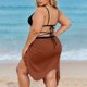 thumbnail image 4 of Playa de las Mujeres Cubre-Ups Sheer Chiffon Sarong con Correa Ajustable Alta Hendidura Que Fluye Envoltura Drapeada para Piscina, 4 of 9