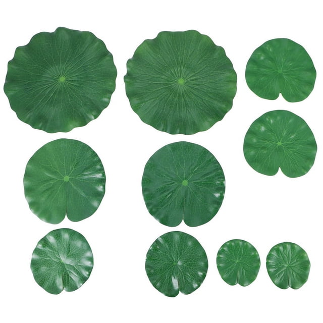 10 Piezas de 5 Tipos de Espuma Artificial Flotante Hoja de NenúFar DecoracióN de la Piscina DecoracióN de la Pecera