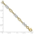 thumbnail image 2 of 14K Two-Tone Polished Infinity Bracelet (7.5 X 4) Made In Turkey fb1486-7.5, 2 of 5