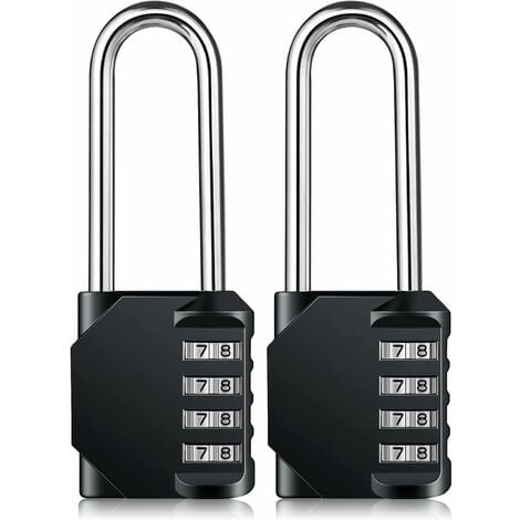 EcoNesxp Resettable Lock Gym 4 Position Lock Ring Heavy Duty Combination Padlock Weatherproof Padlock