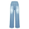 thumbnail image 5 of Womens Straight Leg Jeans High Waisted Wide Loose Boyfriend Fit Stretch Denim Tummy Control with Pockets, 5 of 6