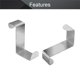 thumbnail image 2 of 【Dimensiones del producto】 Altura de la forma: 56 mm/2,2"; Ancho de la forma: 2,5 mm/1"; Grosor del material: 0,9 mm/0,04"; 【Materiales de alta calidad】 Este gancho para puerta en forma de Z, 2 of 5