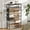 Black, variant on BGTREND 6-Tier Metal Shoe Rack Organizer with Wooden Top, 18-24 Pairs Shoe Storage Shelf for Entryway Hallway (39.17” Tall, Black)
