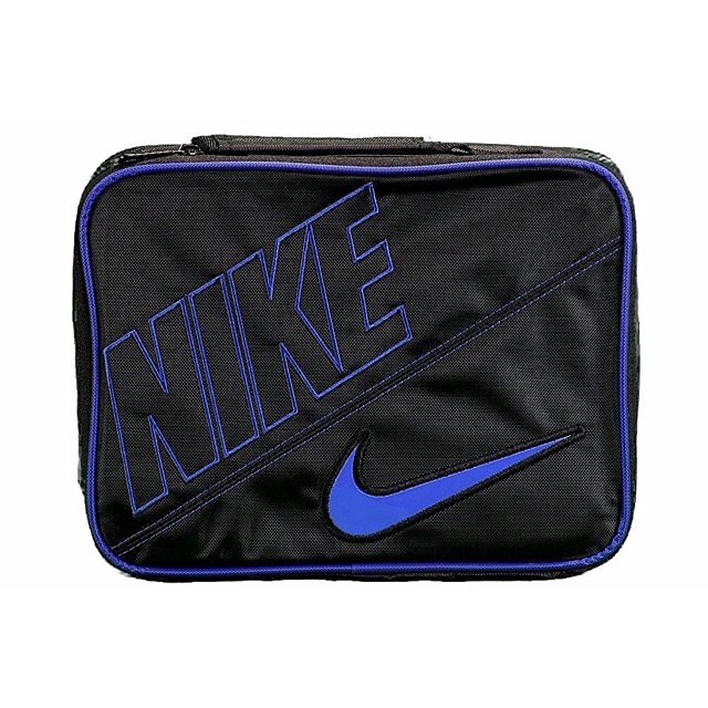 NIKE Swoosh Black/Royal Blue Insulated Lunch Box Bag 9A2217383