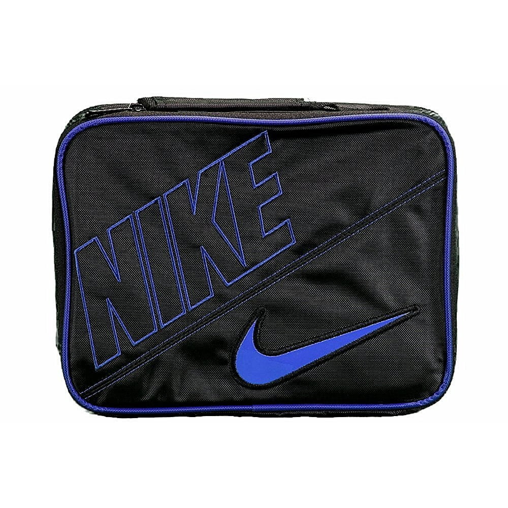 NIKE Swoosh Black/Royal Blue Insulated Lunch Box Bag 9A2217383