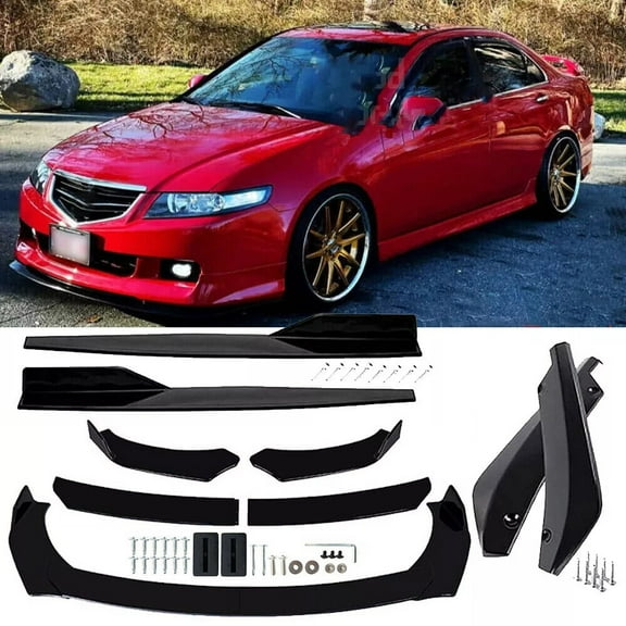 For 2004-14 Acura TSX Front Bumper Lip Chin Spoiler Body Kit Side Skirt Rear Lip