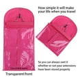 thumbnail image 6 of 1 Pack Extra Long Hair Extension Holder Wig Storage Bag with Hanger Hairpieces Ponytail Bundles Storage Carrier Case for Store Style Hair Travel Hair Extensions Bag （Pink）, 6 of 9