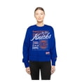 thumbnail image 4 of Women's New Era Blue New York Knicks Boxy Throwback Mineral Wash Sweatshirt, 4 of 5