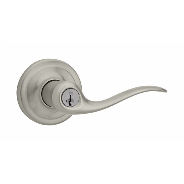 Lockset Kwikset SmartKey Tustin con entrada de níquel satinado KW1