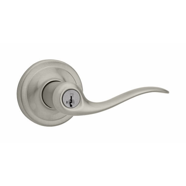 Lockset Kwikset SmartKey Tustin con entrada de níquel satinado KW1