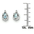 thumbnail image 2 of Primal Silver Sterling Silver Rhodium-plated Aquamarine and Diamond Earrings, 2 of 4