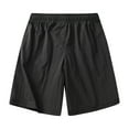 thumbnail image 4 of Running Shorts for Men Summer Casual Cropped Pants Beach Bermuda Nylon Shorts Outwear Black L, 4 of 7