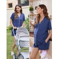 thumbnail image 3 of Ekouaer Women's Maternity Nursing Pajama Sets Button Down Postpartum Pajamas Short Sleeve Breastfeeding Clothes, 3 of 6