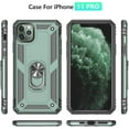 thumbnail image 2 of Étui iPhone 11 Pro, TPU Souple et PC Dur Antichoc Armure Robuste Grade Militaire Couverture Protectrice, avec Métal 360°, 2 of 5