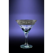 Crystal Goose GX-09-410, 5.7 oz Cocktail Martini Glasses with Platinum-Plated Rim, Long Stem Cocktail Glasses with... by Crystal Goose
