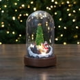 thumbnail image 2 of Northlight Lighted Santa and Christmas Tree Cloche Style Decoration - 7", 2 of 5