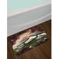 thumbnail image 2 of Fantasy Bath Mat, Enchanted Fairytale Forest Scenery with Mushrooms and Fairies Magical Dark Image, Non-Slip Plush Mat Bathroom Kitchen Laundry Room Decor, 29.5 X 17.5 Inches, Maroon Grey, Ambesonne, 2 of 2