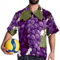 thumbnail image 4 of Grape Men's Short Sleeve Printed Button Down Hawaiian Beach Shirts, 4 of 6