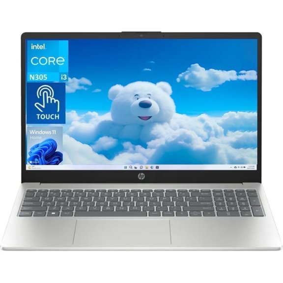 HP Notebook Laptop for Business Student, 15.6" HD Touchscreen, Intel Core i3-N305 (Beat i3-1115G4), 16GB RAM,1TB SSD, Webcam, HDMI, Wi-Fi 6, Windows 11 Home, Silver