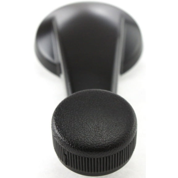 Window Crank Compatible with Chevrolet S10 1994-1997 Smooth Black with Black Knob Metal (Zinc)