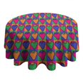 thumbnail image 4 of Colorful Strawberry Plants Fruit Checkered Round Tablecloth 60"x60",Wrinkle Wipeable Table Cloth for Kitchen Dining Room Picnic Patio Party, 4 of 6