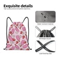 thumbnail image 5 of Drawstring Backpack - Daisies Flowers Strawberry Ice Cream Splash Proof Small Drawstring Gym Bag for Women Men, Cinch Sports String Bag Backpack for Travel Swimming Beach, 5 of 8