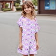 thumbnail image 4 of Grblisyd Girls Outfits Size 10-12 Cute Floral Print Ruffle Short Sleeve T-Shirts and Drawstring Elastic Waist Shorts Casual Summer Clothing Sets, 4 of 4