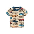 thumbnail image 4 of QEFJNO 2-8Y Kids Boys Cotton Pajamas Set 2PCS Short Sleeve Top and Shorts for Toddler Boys Cars Printed Pjs Summer, 4 of 10