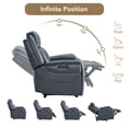 thumbnail image 5 of Spruce & Spring Wall Hugger Genuine Leather Power Recliner with Headrest, Navy, 5 of 21