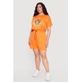 thumbnail image 2 of Women's Plus Size Drawstring High Waisted French Terry Shorts, 2 of 4