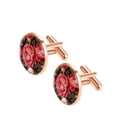 thumbnail image 2 of Peony Men's Stainless Steel Cufflinks for Formal Attire and Business Events, 2 of 6