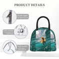 thumbnail image 4 of Balery Underwater Swimming Duck Pattern Lunch Bag Women, Lunch Box, Lunch Bag, Small Leakproof Lunch Tote Large Capacity Reusable Insulated Cooler Lunch Container-One Size, 4 of 6