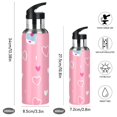 thumbnail image 2 of Yayeee 20oz Insulated Water Bottle Double Wall Stainless Steel with Flip Straw Lid, Love Connection, 2 of 7