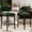 Dark green, variant on 26 Inch Counter Height Bar Stools with Wood Legs, Linen Fabric Upholstered Bar Chairs with Back and Metal Footrest for Kitchen Island and Bar, 2 Pack, Dark Gray