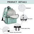thumbnail image 4 of Turquoise Daisy Flower Yellow Centers Pattern Backpack for School,Cute School Bag,Schoolbag with Adjustable Shoulder Straps & Padded Back,15.25"x11.5"x5.25", 4 of 5