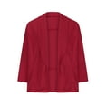 thumbnail image 3 of Diufon Womens Casual Blazer 3/4 Sleeve Lightweight Suits Jacket Solid Color Plus Size Cardigan, 3 of 6